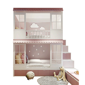 <span class=keywords><strong>Lit</strong></span> cabane moderne et minimaliste pour enfants, <span class=keywords><strong>lit</strong></span> superposé princesse pour chambre de filles, <span class=keywords><strong>lit</strong></span> double multifonctionnel avec rangement, personnalisable - Product Image 6