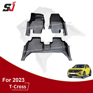 Alfombrillas de Coche Personalizables de Fábrica, Alfombrillas 5D Profundas de TPE Antideslizantes para Todo Tipo de Clima, Ajuste Perfecto para Volkswagen <span class=keywords><strong>T</strong></span> <span class=keywords><strong>Cross</strong></span> 2023 - Product Image 6