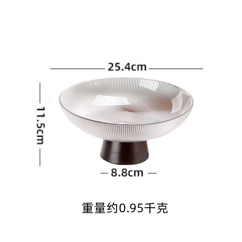 Assiette ronde transparente 25 acacia