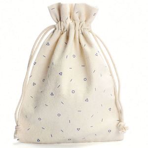 Wholesale Custom Organic Natural Printed Cotton Canvas Drawstring <b>Bag</b> Canvas Cotton Pouch Drawstring <b>Bags</b> - Product Image 5