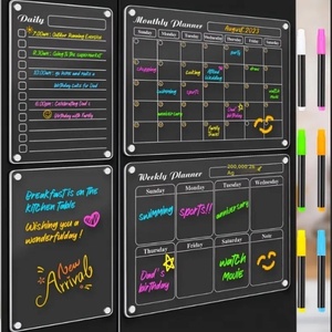 Calendario Magnético Acrílico para Refrigerador y Pizarra Blanca con Impresión UV, Adhesivo de Pared para Horarios de Estudio y Tablero de Mensajes - Product Image 1
