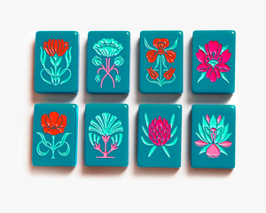 Tuiles de Mahjong Américaines Vert Teal Foncé Série Plant, 160 Pièces, <span class=keywords><strong>Couche</strong></span> Unique, Acrylique, Qualité Supérieure, Ensemble Complet pour les Amateurs de Mahjong - Product Image 6