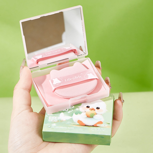 Le ragazze della vita selezionano il trucco rinfrescante in pelle scamosciata che assorbe l'olio per rimuovere l'olio e truccare il trucco con gli strumenti di bellezza femminili - Product Image 1