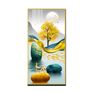 Pesce di porcellana di cristallo della decorazione della parete dell'ufficio dell'hotel domestico con la pittura di vetro della - Product Image 6