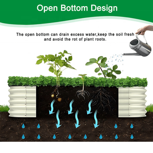 Открытый большой ящик для плантатора металлическая приподнятая садовая кровать оцинкованная стальная садовая кровать приподнятая кровать садовая металлическая садовая кровать металлическая садовая плантатор - Product Image 4
