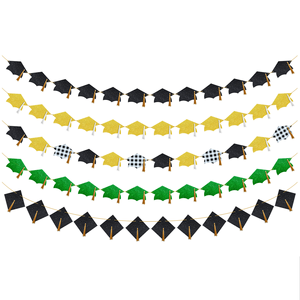 <span class=keywords><strong>Guirnalda</strong></span> de Decoración para Gorro de Graduación, Clase de 2026, Artículos para Fiesta de Graduación, Pancarta con Gorros de Graduación, Mini Gorros de Graduación con Borlas - Product Image 2