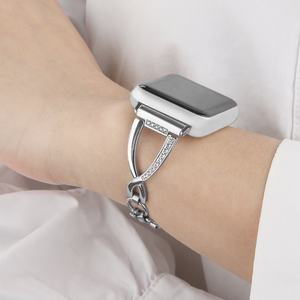 <span class=keywords><strong>Cinturino</strong></span> da polso con <span class=keywords><strong>cinturino</strong></span> in metallo con catena a diamante Bling in acciaio inossidabile per cinturini di ricambio per orologi <span class=keywords><strong>Apple</strong></span> <span class=keywords><strong>Watch</strong></span> - Product Image 6