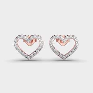 Stylish Diamond <b>Stud</b> Earrings in 925 <b>Sterling</b> <b>Silver</b> Classic Fine Jewelry for Anniversary Wedding Party Gift - Product Image 2