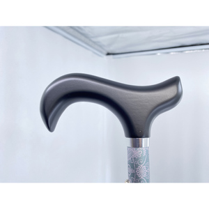 Bastón para caminar plegable de aleación de aluminio de alta resistencia con capacidad de carga de 110kg Agarre de madera de altura ajustable para caminar asistido - Product Image 3