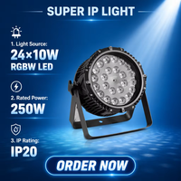 Projecteur LED RGBW 24x10W avec lentilles multiples pour événements, fêtes, mariages, discothèques