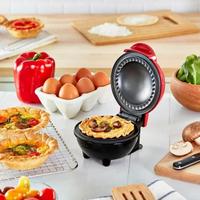 Nouveau Mini Tarte Quiche Maker Sucré Salé Super Facile Recettes Pâte Cutter Orange Enfants Petit Déjeuner Électrique Gaufrier