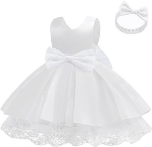 1st Birthday Baptism Princess <strong>Dress</strong> for Girls Summer Kids Clothing With <strong>Lace</strong> Decoration ODM Supply Toddler Size