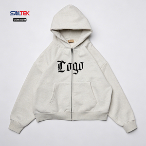 Sudadera con capucha personalizada con estampado de patrones, forro polar con cremallera completa, estilo urbano, oversize, informal, holgada, unisex, tipo cárdigan, para <span class=keywords><strong>mujer</strong></span> - Product Image 1