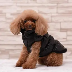 Down Jackets As Pictures Xs-3Xl Dogs Warm Waterproof Puffer Coat Sustainable Stocked Solid Dog Faux Fur Cotton Pet