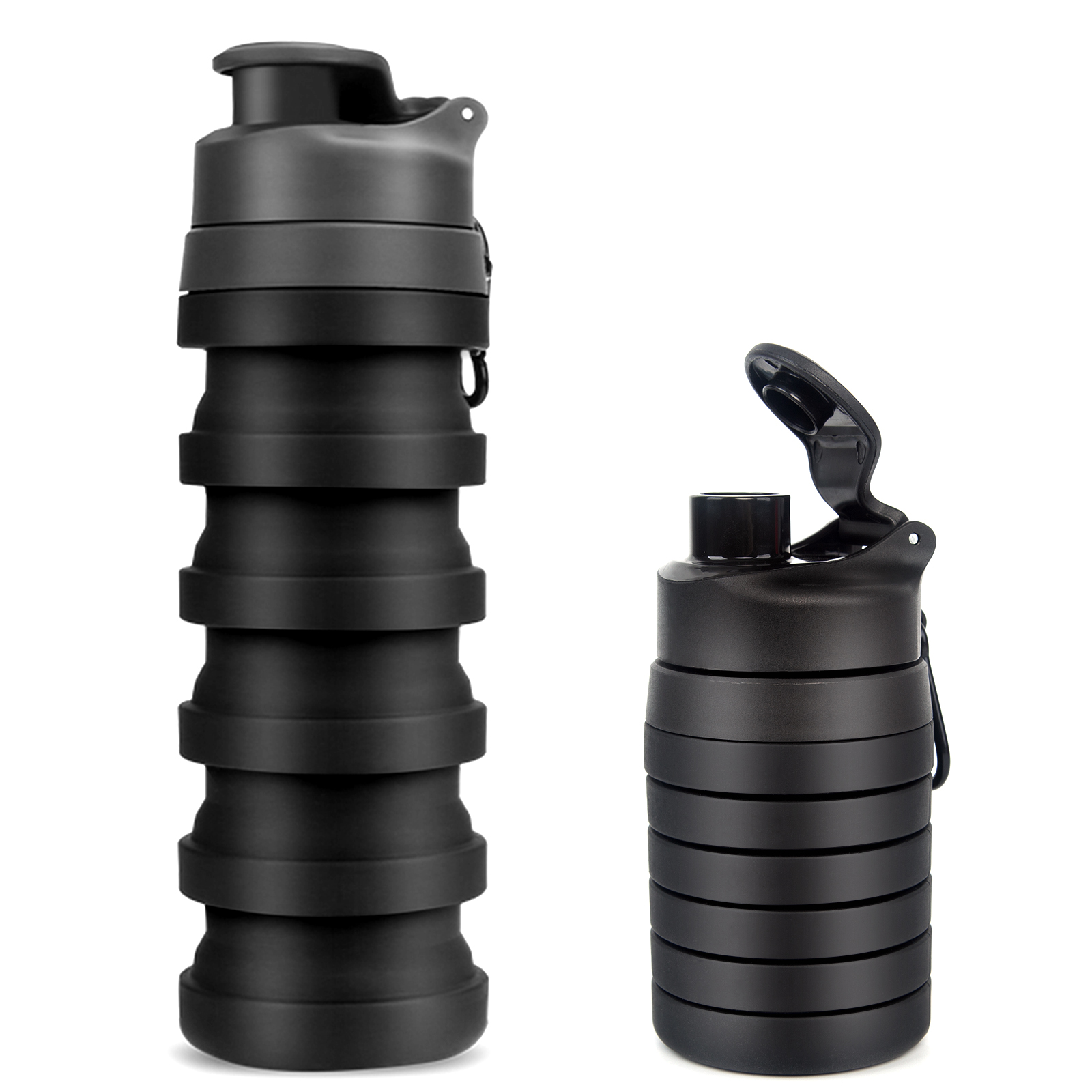 Amazon, лидер продаж, 500 мл, силиконовая складная Спортивная бутылка для воды для спортзала, путешествий