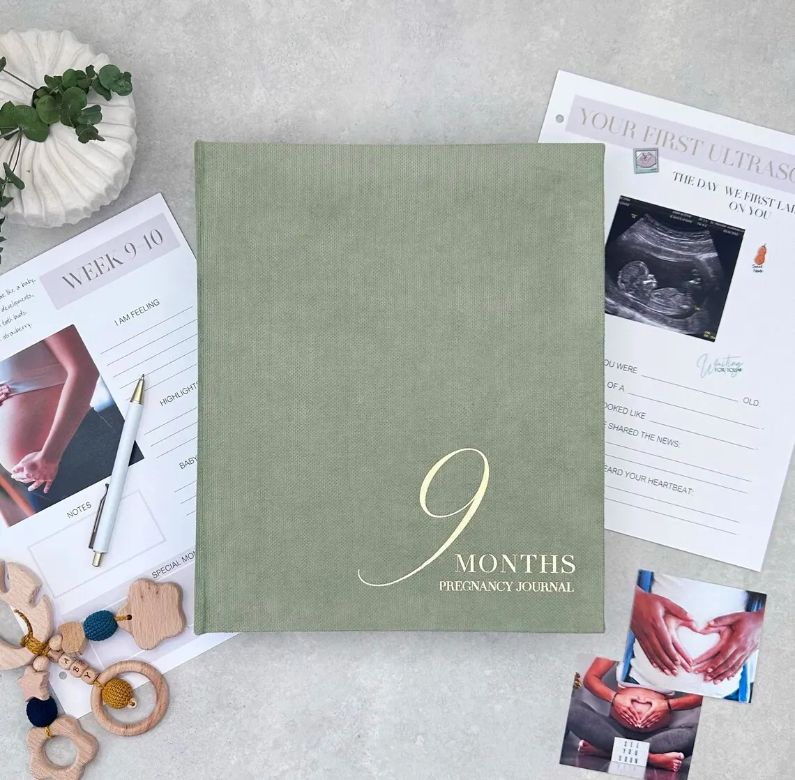 Custom Printing Pregnancy Journal Memory Book 9 Month Pregnancy Journey Pregnancy Book for First Time Moms