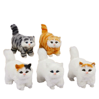 Porte-clés en peluche chat réaliste personnalisé, modèle de chaton en peluche, animaux réalistes, cadeau de Nouvel An pour enfants, doux, écologique, dessin animé