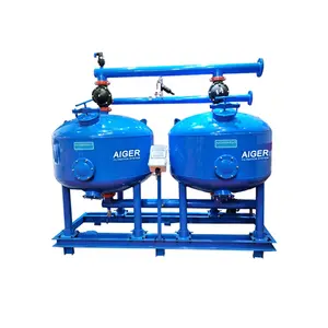 AIGER A-S Series automatic cleaning backwash sand filter for drip agricultural irrigation sand filter
