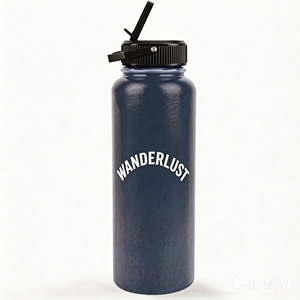 500ml/18oz Cheap Promotional Powder Coated Vacuum Double Layer Stainless <b>Steel</b> Water <b>Bottle</b> With Straw Lid - Product Image 2