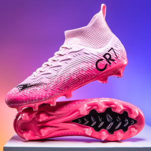 Nuevas Botas de Fútbol <span class=keywords><strong>CR7</strong></span> de Caña Alta AG FG con Tacos Largos Antideslizantes para Césped Artificial, para Hombres, Mujeres, Adolescentes y Estudiantes, para Entrenamiento - Product Image 4