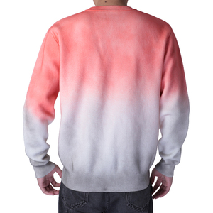 Logotipo personalizado ODM/OEM Hombres Retro Gradiente Top Heavy Knitwear Europa/Estados Unidos Street Style Invierno Cálido Suéter Fringe Hem - Product Image 3