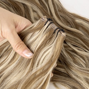 Extensiones de cabello humano vietnamita Deep Wave Genius Weft Extensiones de cabello Remy ruso Doble dibujado Cabello humano Genius Weft - Product Image 3