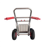 Chariot pliable en acier robuste avec poignée télescopique, 2 roues, capacité de charge de 100 kg