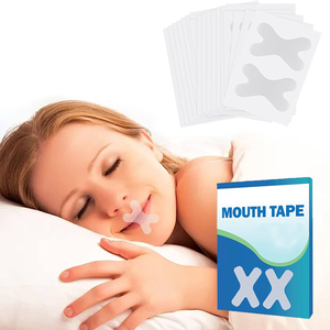 Wholesale High Quality Custom Design Label Sticker Customized Box X and H Shape Anti Snoring Plasters Sleep <b>Strips</b> Mouth Tape - Product Image 1