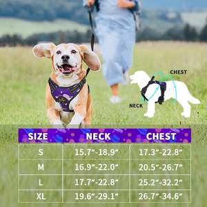 MASBRILL-Arnés para perros, chaleco reflectante con asa, sin estrangulamiento, suave y acolchado, para perros pequeños, medianos y grandes - Product Image 4