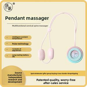 Masajeador de cuello y hombros Compresa caliente Masaje <span class=keywords><strong>dual</strong></span> Masaje de pulso Función musical recargable por USB Diseño colgante de hogar inteligente - Product Image 5