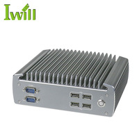 Ordinateur intégré industriel bon marché 6e génération Core I5 6200u sans ventilateur avec 2 ports LAN et 6 ports série en stock