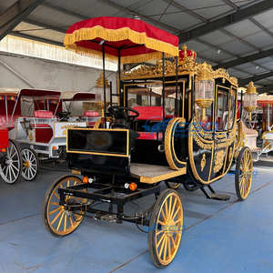 2025 Carrosse Royal Électrique à Quatre Roues Noir Sculpté pour Mariages et Visites Extérieures, Double Fonction - Product Image 5