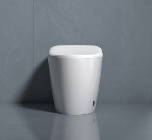 WC intelligent moderne à réservoir encastré, allongé, avec chasse automatique et capteur au pied - Product Image 3