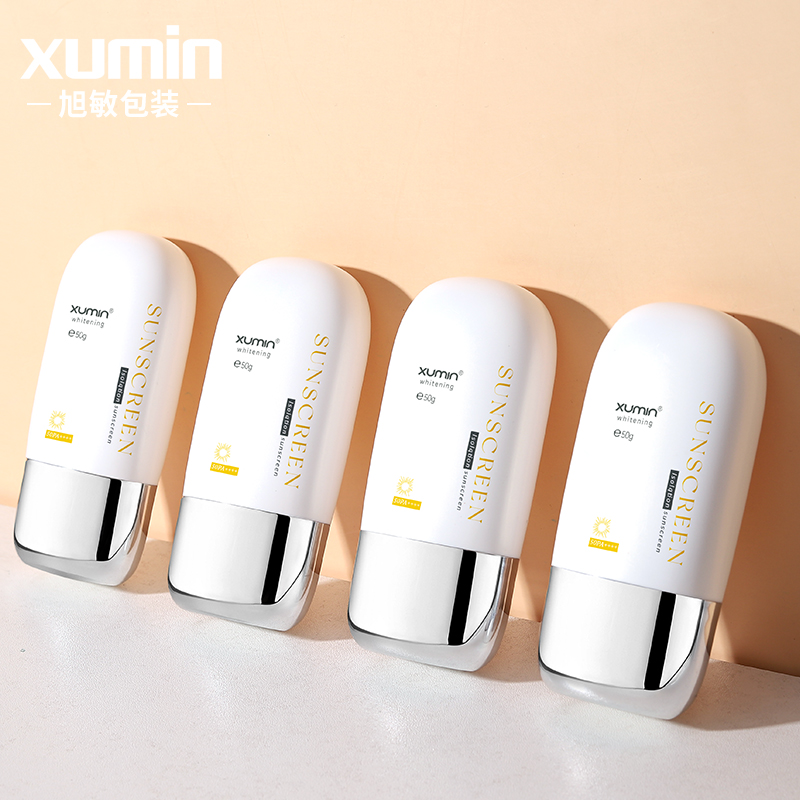 50Ml Nhựa Bóp Ống Với Cap Mặt Sữa Rửa Mặt Kem Chống Nắng Lotion Chai Mỹ Phẩm Pe/Pp Kem Chống Nắng Chai