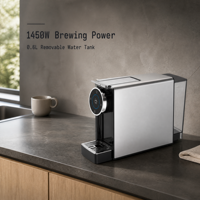 Machine à café à capsules compatible Nespresso, volume personnalisable, pour la maison et le bureau, groupe de brassage breveté, 19 bars