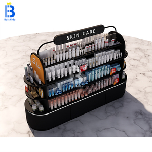 Tùy Chỉnh Thiết Kế Bằng Gỗ Kim Loại Lắp Ráp Chăm Sóc Da Cửa Hàng Vẻ Đẹp Trang Điểm Hiển Thị Trường Hợp Mỹ Phẩm Cửa Hàng Hiển Thị Giá - Product Image 6