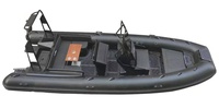 Bateaux pneumatiques RIB de haute qualité DL RIB640 à double coque rigide en aluminium Hypalon/PVC