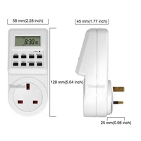 Minuteur numérique électrique hebdomadaire pour lampe de culture intérieure avec prise 13A