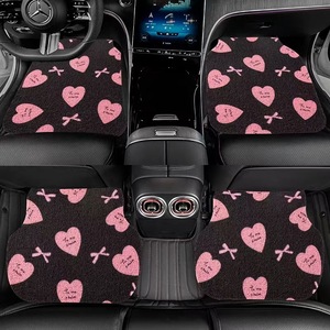 Tapis de sol de voiture avec anneaux métalliques, design de dessin animé, siège conducteur, anti-salissure, antidérapant, ensemble complet, toutes saisons, OLIVER, vente en gros - Product Image 1