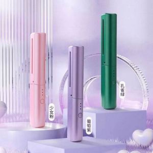 2 1 Lazy Straightener Hair Hot <b>Comb</b> Portable Mini Built-In Battery Highly Durable Smart Household Fast <b>Heating</b> Hair Styling - Product Image 4