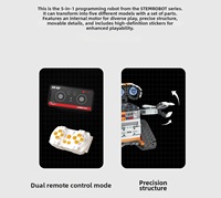 Robot de Control Remoto Programable 5 en 1, Robot Eléctrico para Ensamblaje y Construcción de Bloques
