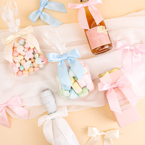 <span class=keywords><strong>Ruban</strong></span> de satin personnalisé décor d'arc rose 2.5 "nœuds de cravate torsadés roses préfabriqués pour emballage <span class=keywords><strong>cadeau</strong></span> nœud rose <span class=keywords><strong>avec</strong></span> torsion - Product Image 5
