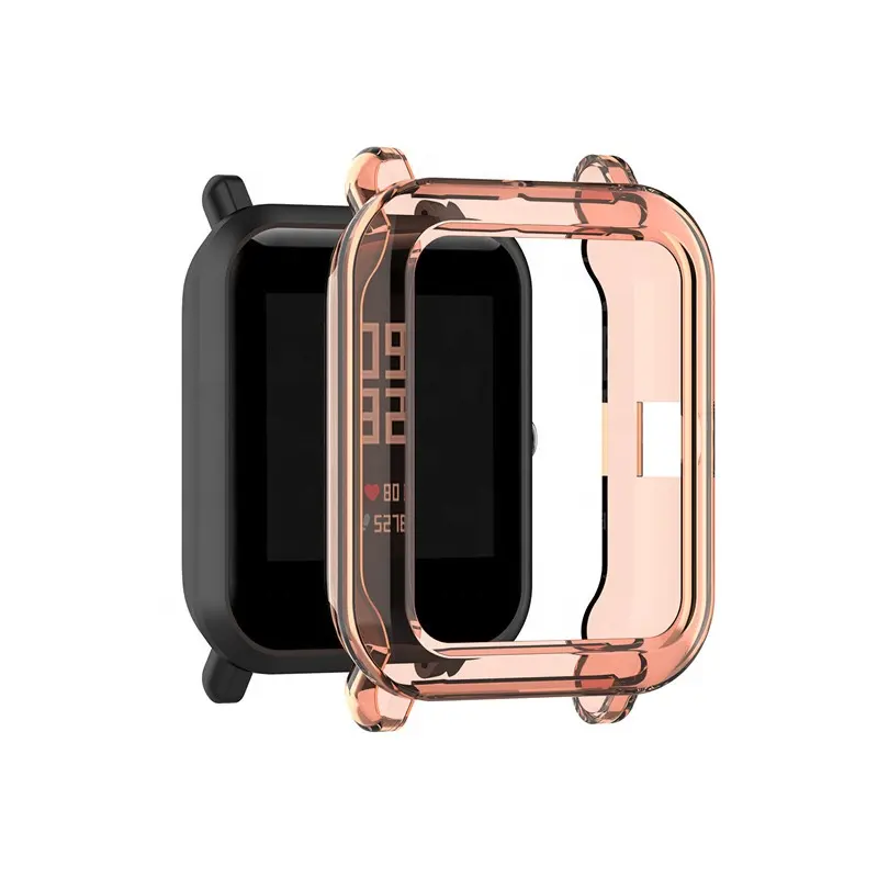 Translucent TPU Protective Shell Cover For Xiaomi Huami Amazfit Bip TPU Smart Watch Case