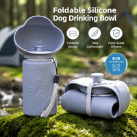 Nouveau produit transfrontalier : Gamelle et abreuvoir pliables en silicone pour chien, idéales pour les voyages en extérieur