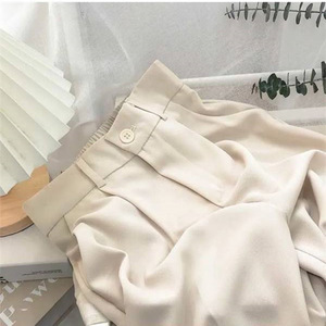 <span class=keywords><strong>Pantaloni</strong></span> da Completo <span class=keywords><strong>Donna</strong></span> Primavera Autunno 2026 Nuovo Stile Coreano Design Unico Vita Alta Vestibilità Morbida Effetto Snellente Gamba Larga Casual 141 - Product Image 4