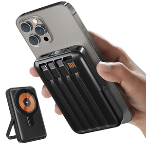 Banco de energía inalámbrico magnético PD 22,5 W de carga rápida <span class=keywords><strong>Mag</strong></span> con soporte seguro plegable y pantalla digital <span class=keywords><strong>PowerBank</strong></span> 10000mAh para iPhone - Product Image 3