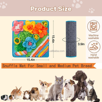 Tapis interactif en peluche pour chien, distributeur de friandises à alimentation lente, jeu de cache-cache et tapis olfactif pour l'entraînement
