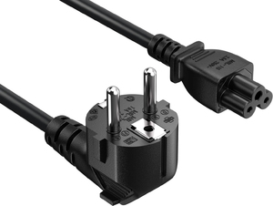 Cable de Alimentación para Portátil de 0.75mm2, 3 Pines, Enchufe Europeo C5 (Alemania, Francia), 1M (3FT), Extensión con Conector Hembra IEC - Product Image 5