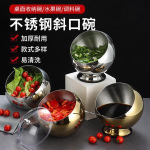 Stainless Steel Condiment Bowl With Lid Spherical Design For Home Kitchen Use - Product Image 3