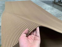 Revêtement en MDF ondulé flexible, panneau en bois de pin massif, décoration ondulée
